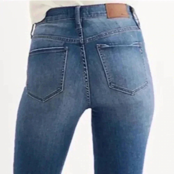 MADEWELL 10” Highrise Skinny Med Wash Faded Distress Stretch Ankle Jeans (27) - Picture 1 of 15